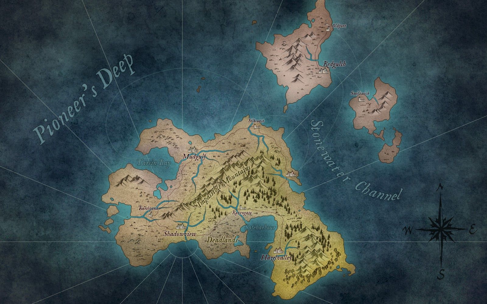 Campaign map by /uSamwiseWrites on the wonderdraft subreddit.
